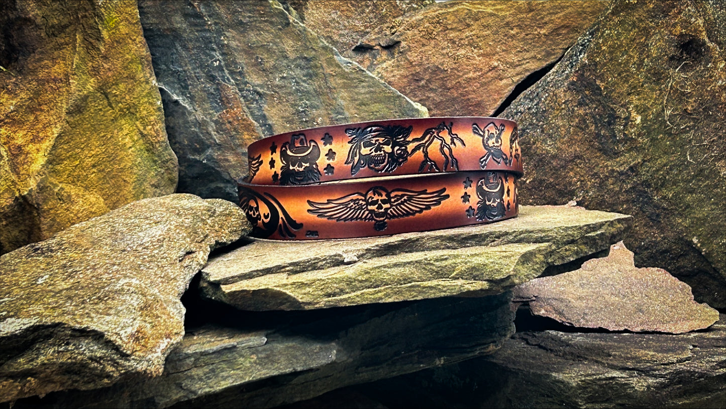 Assorted Skulls Belt