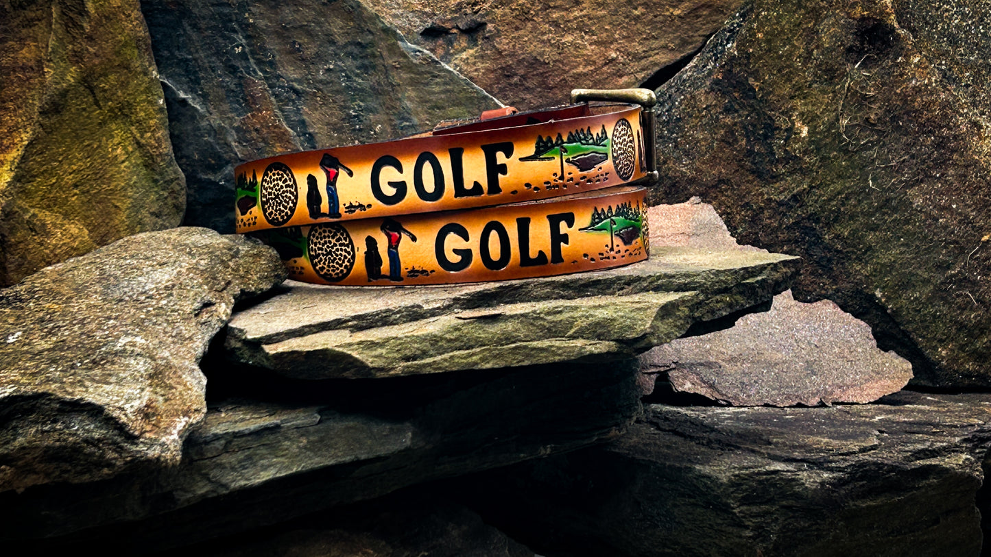 Painted Golf Belt